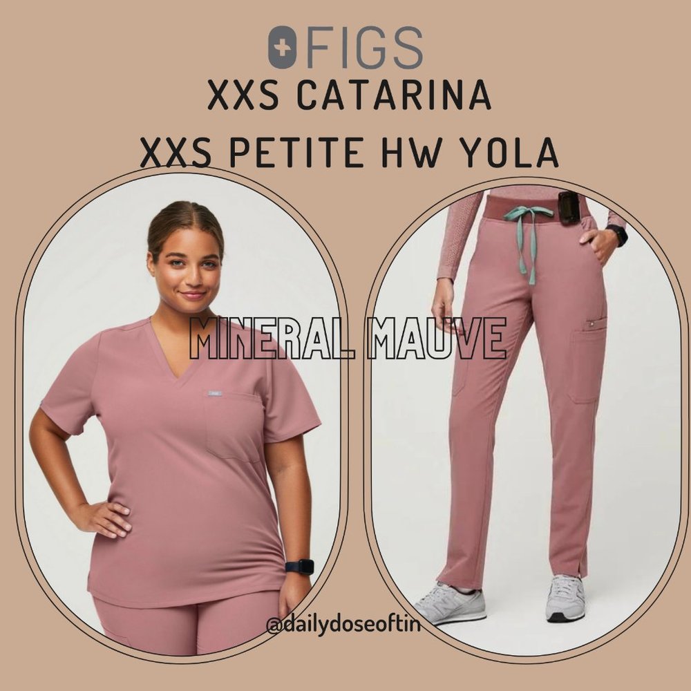 (SOLD) Figs Catarina scrub top XXS and High Waisted Petite  XXS Yola pants set